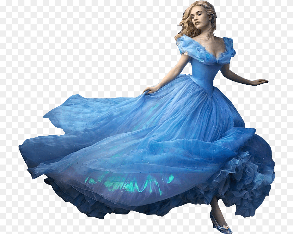 Lily James As Cinderella Full Body By Nickelbackloverxoxox Cinderella, Clothing, Dancing, Dress, Person Free Png