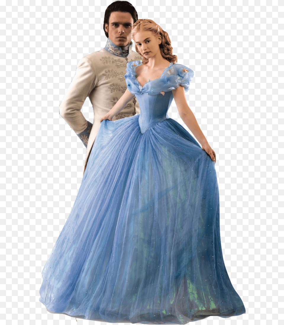 Lily James Cinderella Poster, Gown, Formal Wear, Fashion, Wedding Free Png Download