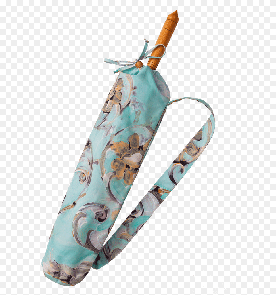 Lily Lark Aqua And Gold Scroll Print Handcrafted Bamboo Textile, Arrow, Weapon, Quiver, Sword Free Transparent Png