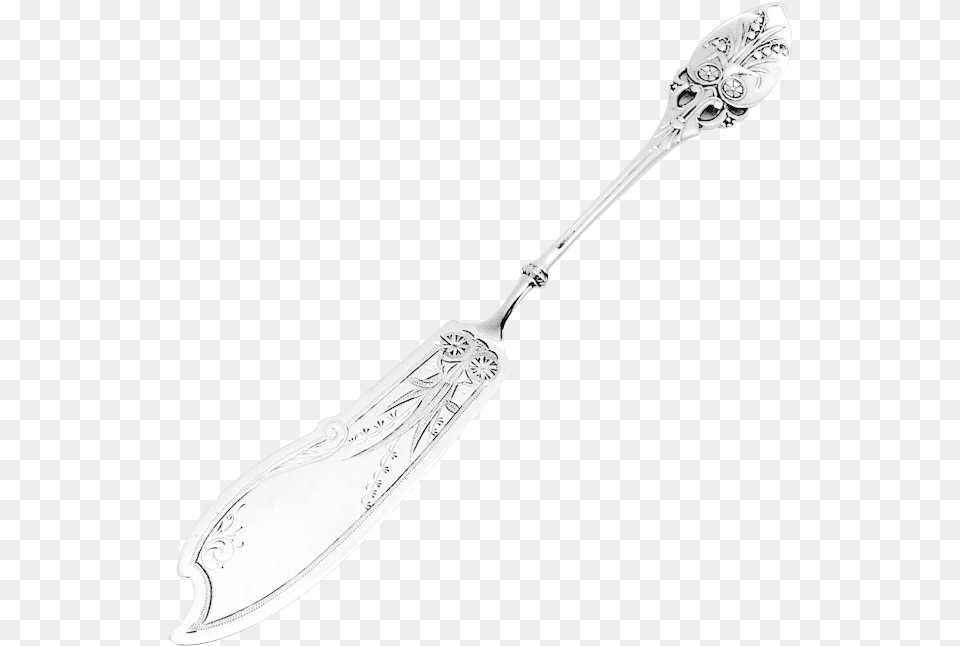 Lily Master Butter Knife Sterling Silver Gorham Knife, Cutlery, Spoon, Blade, Dagger Png Image