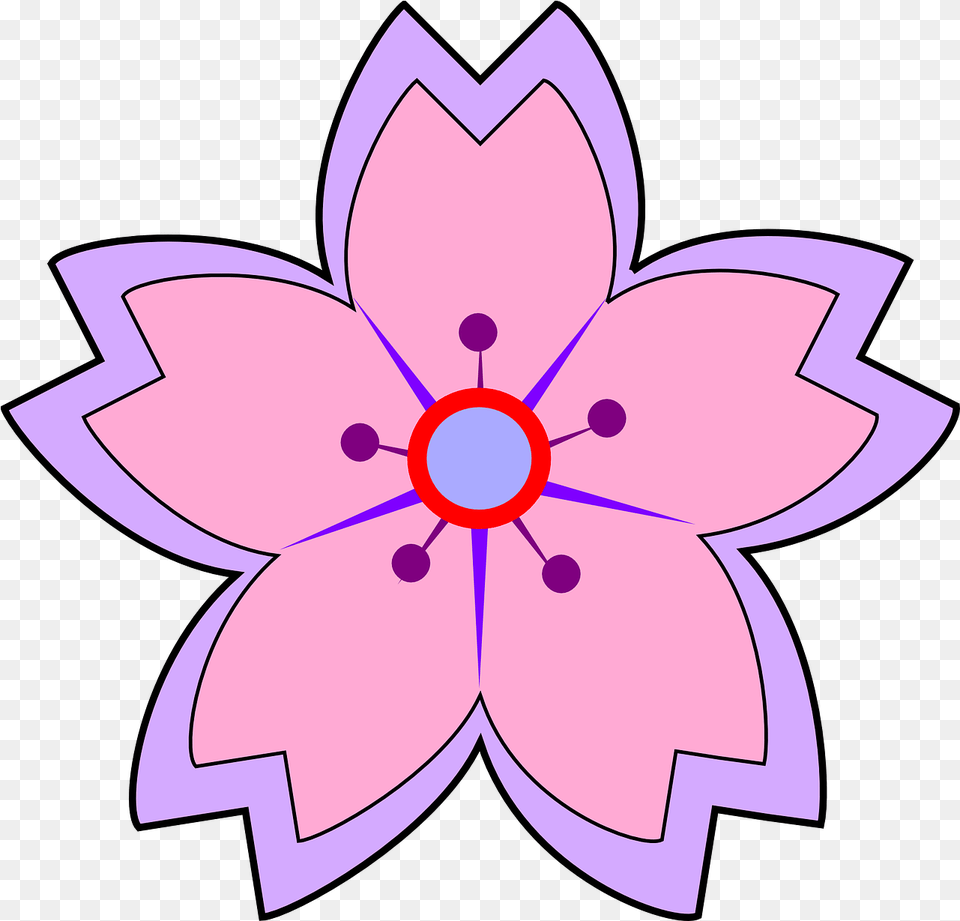 Lily Pad Flower Clipart Sakura Flower Drawing Easy, Plant, Anemone, Dahlia, Purple Png
