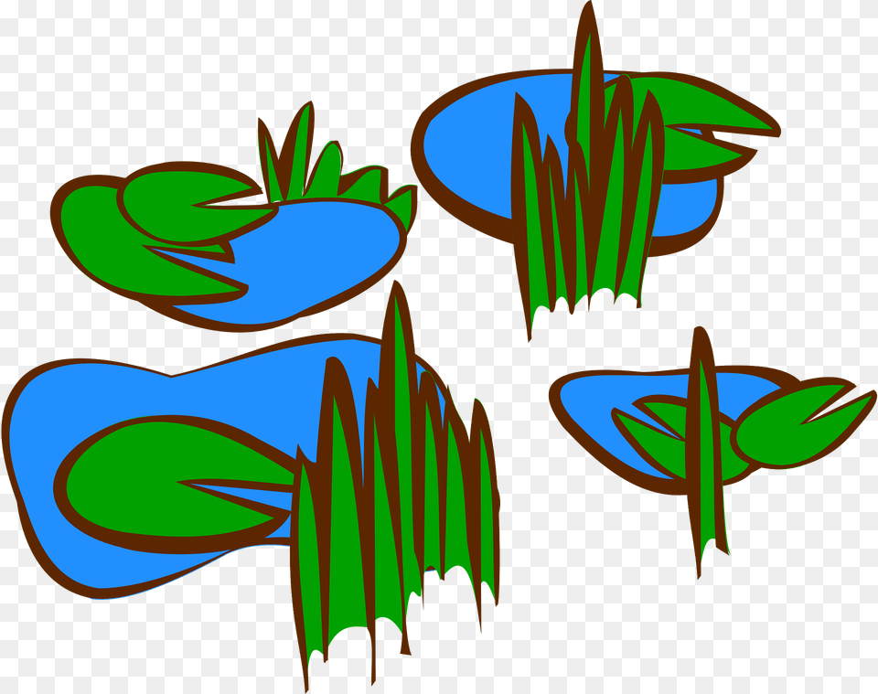 Lily Pads Clipart, Art, Graphics, Green, Modern Art Free Png Download