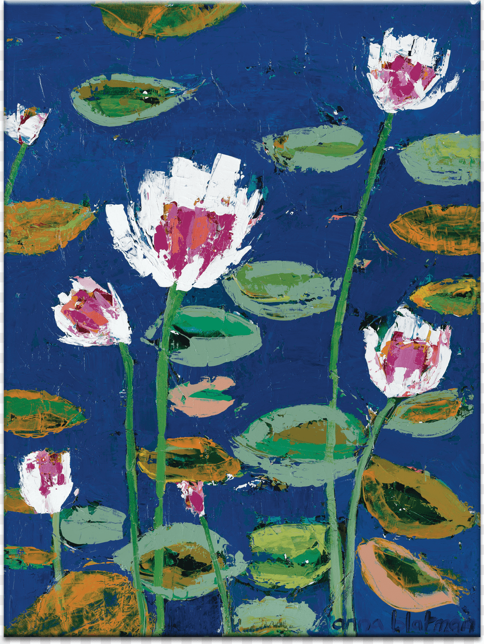 Lily Pads Water Lily, Art, Painting, Flower, Modern Art Free Png