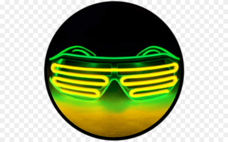 Lime Gold Circle, Light, Neon, Accessories, Glasses Free Transparent Png