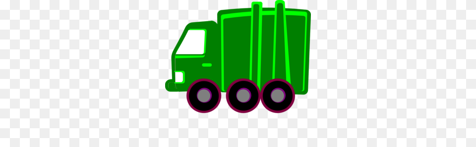 Lime Green Garbage Truck Clip Art, Transportation, Vehicle, Device, Grass Free Png Download