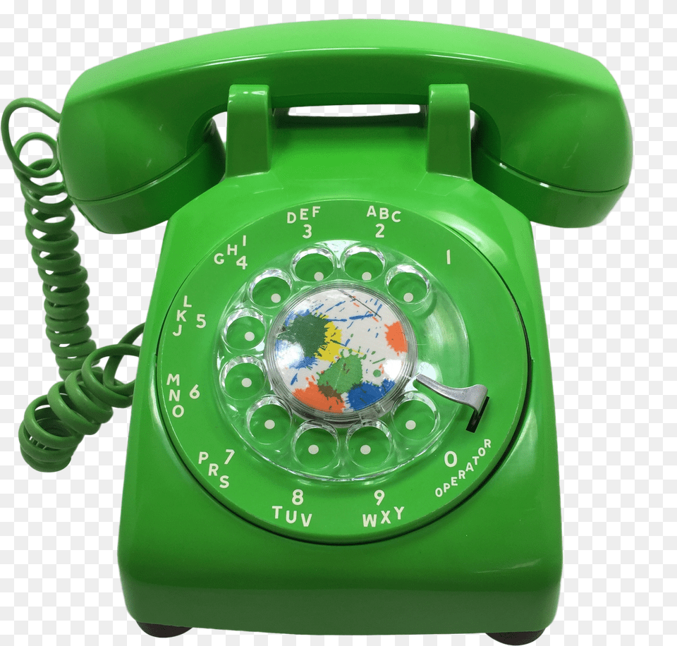 Lime Green Rotary Dial Telephone With Lime Green Rotary Phone, Leaf, Plant, Art, Animal Png