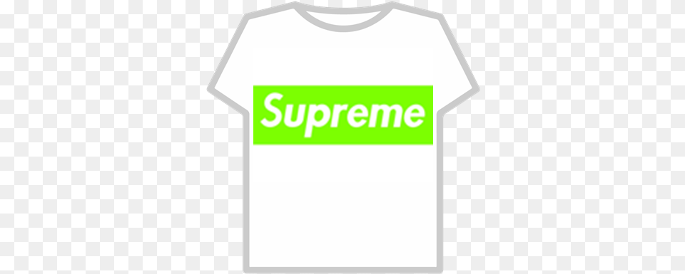 Lime Supreme Box Logo Works With Shirts For Roblox White Supreme, Clothing, T-shirt, Shirt Png