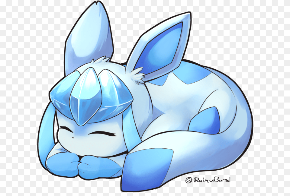 Limebarrel Sleeping Shiny Glaceon, Animal, Mammal, Inflatable, Rabbit Png