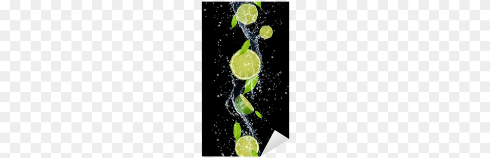 Limes In Water Splash Isolated On Black Background Background Water Amp Lime, Citrus Fruit, Food, Fruit, Plant Free Transparent Png