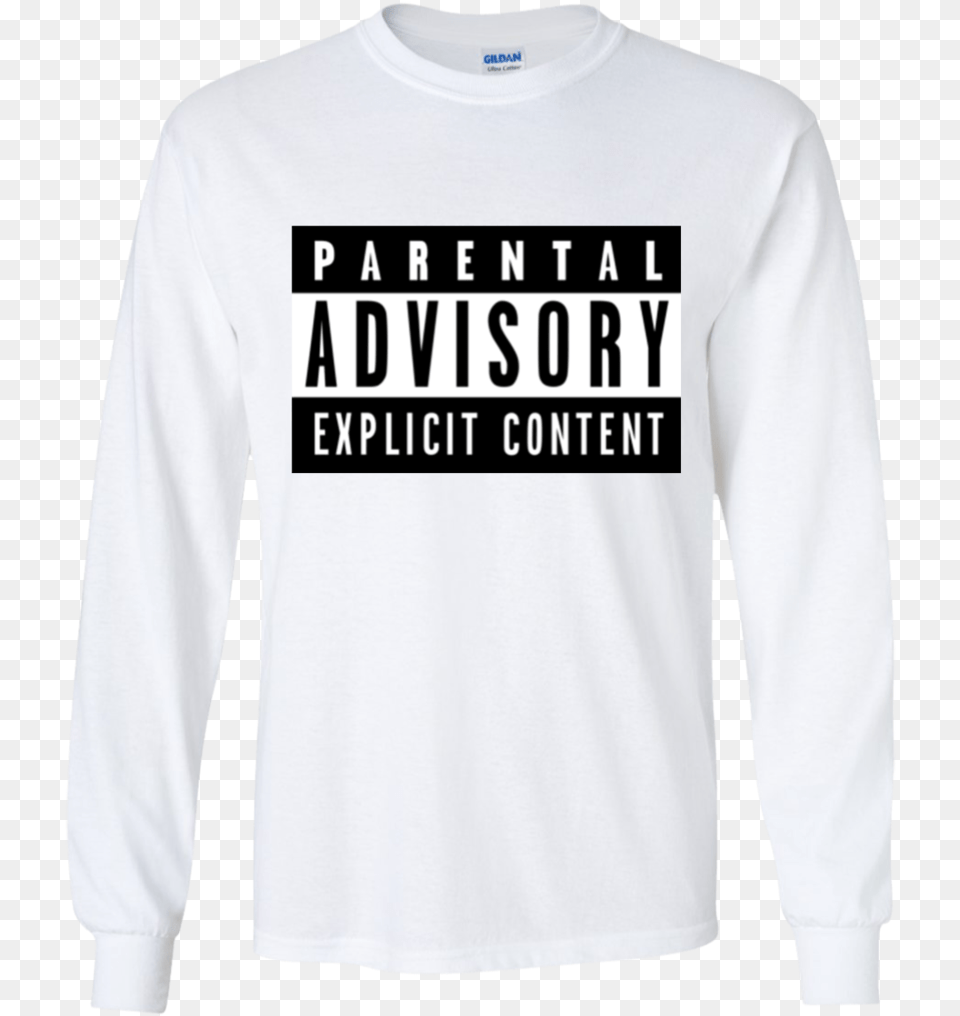 Limited Edition Black White Quotparental Advisory Parental Advisory, Clothing, Long Sleeve, Sleeve, T-shirt Png