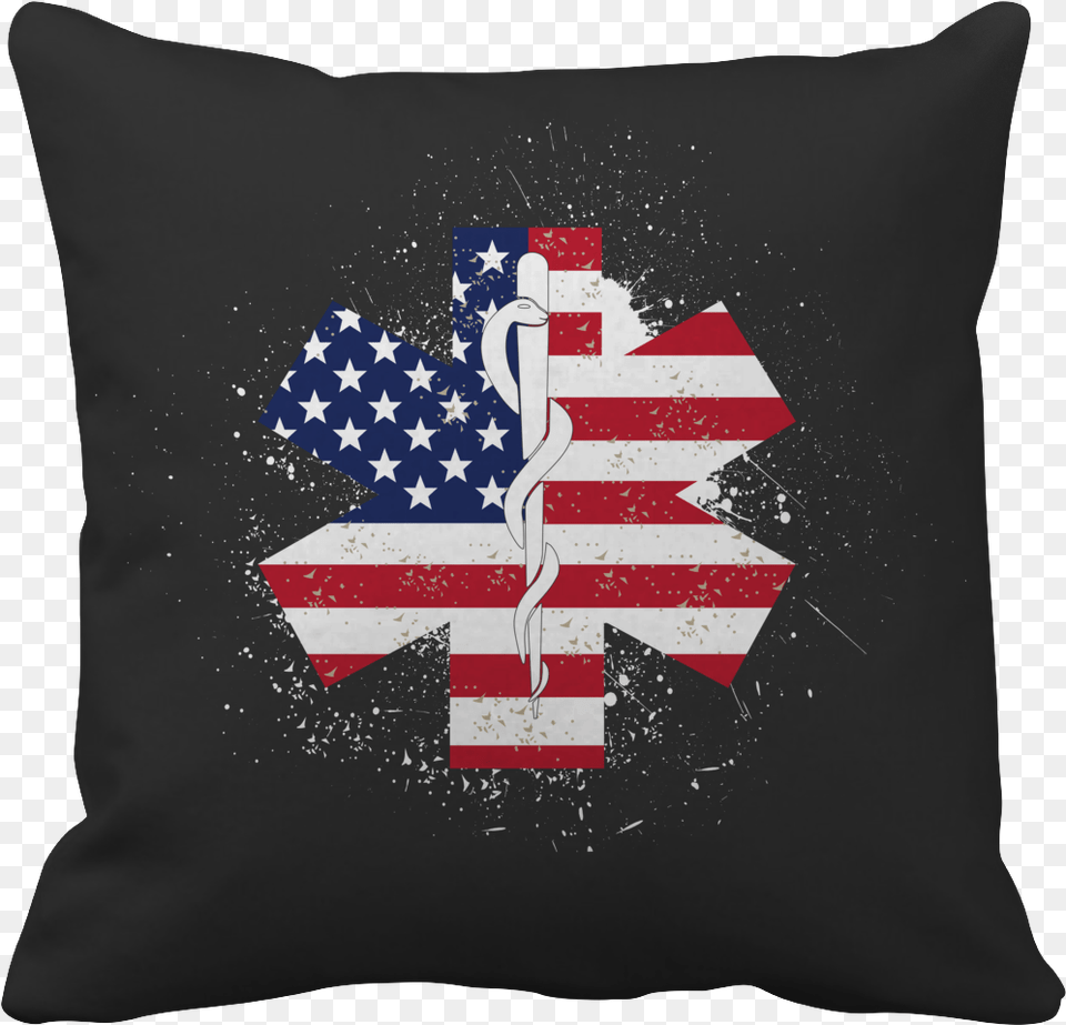 Limited Edition Emt Flag Star Of Life Black U2013 Aspire Gear Vietnam And American Flag, Cushion, Home Decor, Pillow Free Transparent Png