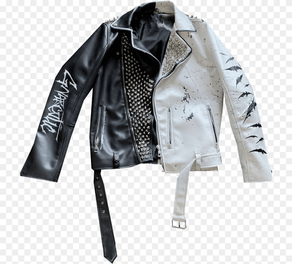 Limited Edition Gnarcotic X Castlebasas Leather Jacket Gnarcotic Leather Jacket, Clothing, Coat, Leather Jacket Png