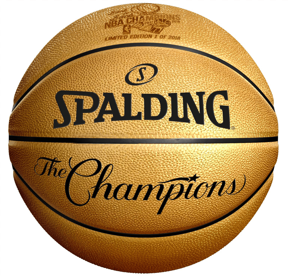 Limited Edition Golden State Warriors Authentic 2018 Spalding Gold Basketball Png Image