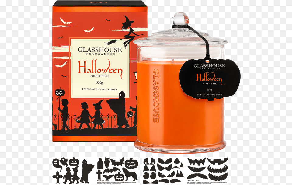Limited Edition Halloween Pumpkin Pie 350g Candle By Glasshouse Candles Pumpkin Pie, Jar, Person, Mailbox, Adult Free Png