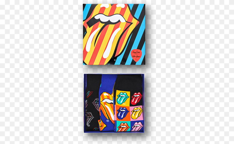 Limited Edition Rolling Stones Adult Socks Gift Box Happy Socks Rolling Stones Box, Art, Modern Art, Collage, Graphics Png Image