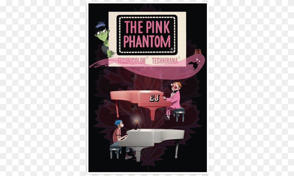 Limited Edition Song Machine Print 7 Pink Phantom Piano Gorillaz, Grand Piano, Musical Instrument, Keyboard, Person Free Transparent Png