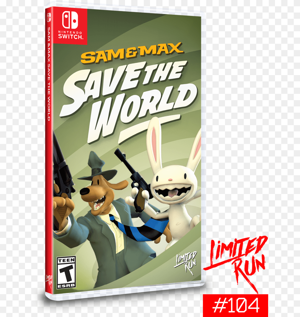 Limited Run Games Sam And Max Save The World Remastered Cover, Book, Comics, Publication, Person Png Image
