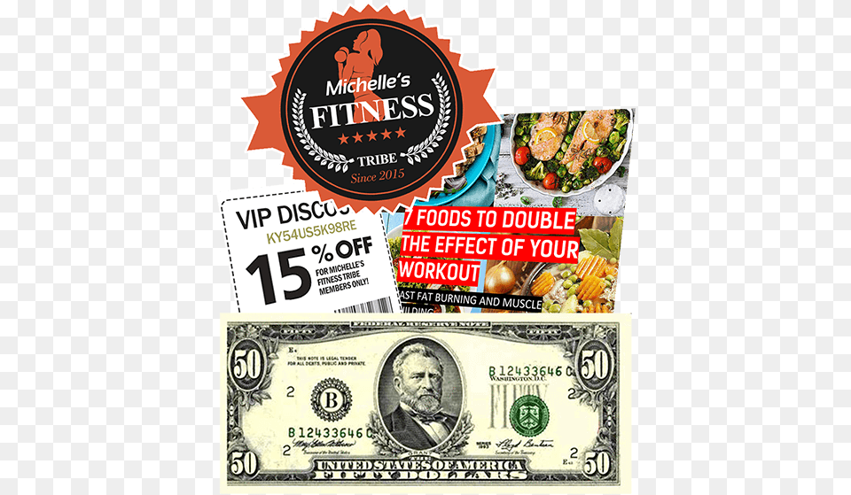 Limited Time Offer For You 50 Dollar Bill, Adult, Male, Man, Person Free Transparent Png