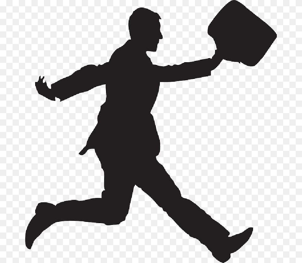 Limousine Clipart Businessman Walking With Briefcase Silhouette, Adult, Male, Man, Person Free Transparent Png