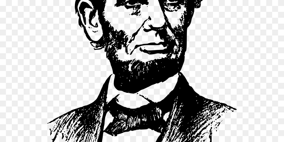 Lincoln Clipart Clip Art Abraham Lincoln Clipart Black And White, Gray Png Image