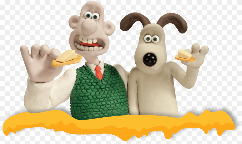 Lincoln Wallace And Gromit Eating Cheese, Toy, Figurine Free Png Download