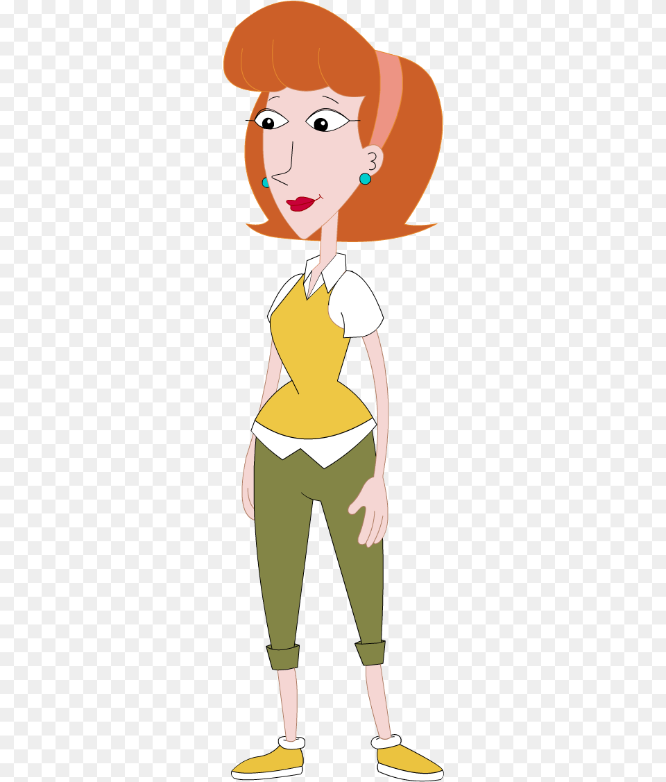 Linda Flynn Fletcher Mom From Phineas And Ferb, Person, Cartoon, Book, Comics Free Transparent Png