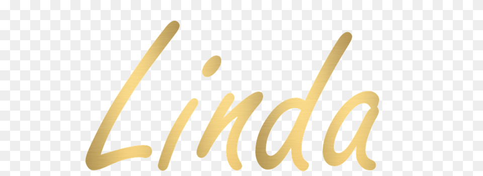 Linda Signature Gold, Handwriting, Text Png Image