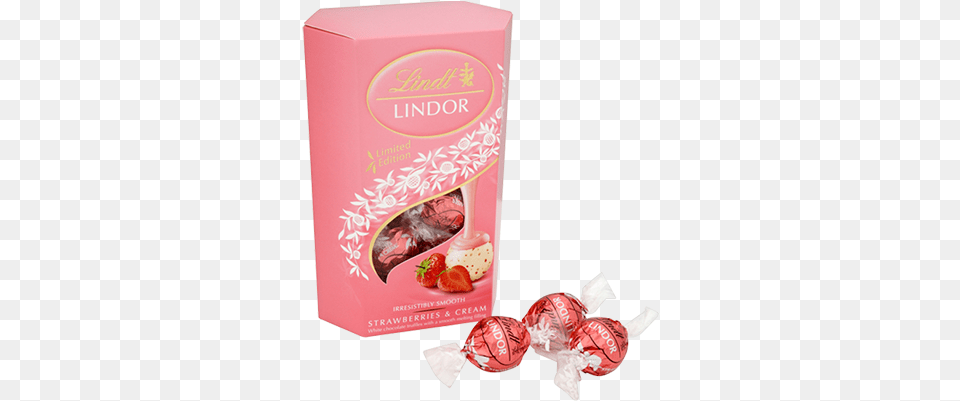 Lindor Strawberries Amp Cream Truffles 200g Lindt Chocolate Lindt 200g Lindor Strawberry Amp Cream Milk Chocolate, Candy, Food, Sweets Free Png Download