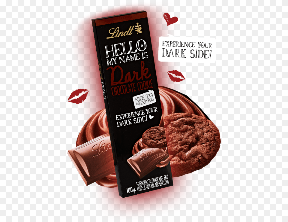 Lindt Hello My Name Transparent Background Lindt Hello Dark Chocolate Brownie, Cocoa, Dessert, Food, Sweets Free Png Download