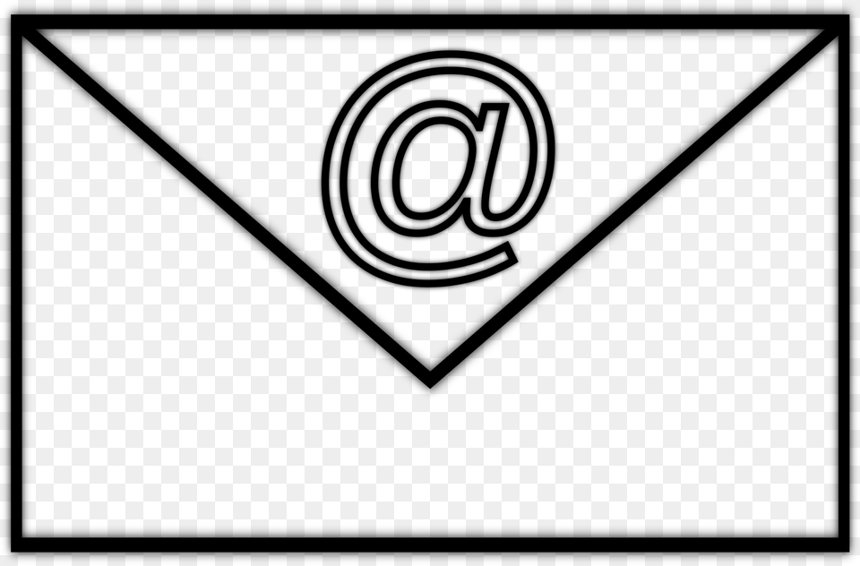 Line And Whitecirclerectangle Email Clipart, Gray Free Png Download