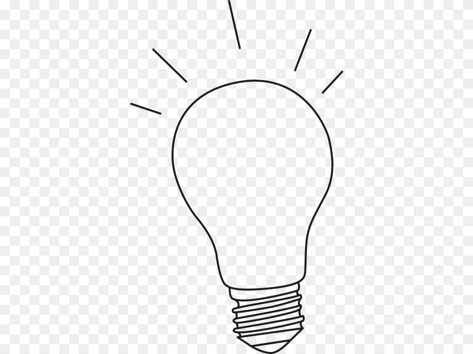 Line Art, Light, Lightbulb Png