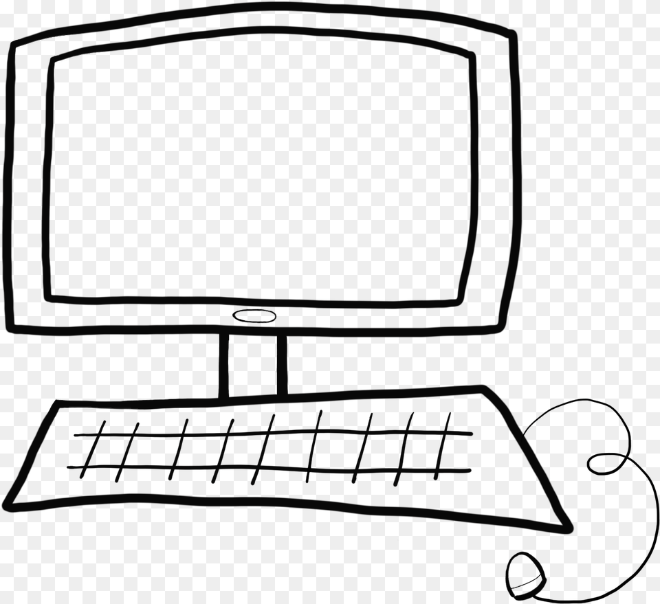 Line Art, Computer, Electronics, Pc, Computer Hardware Free Png Download