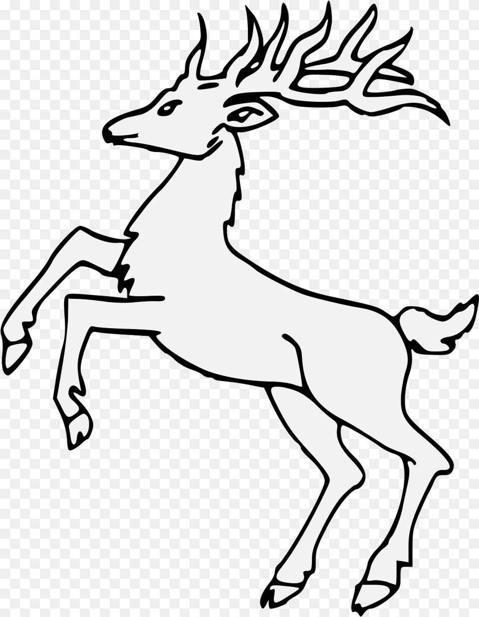 Line Art, Animal, Deer, Mammal, Stencil Png Image