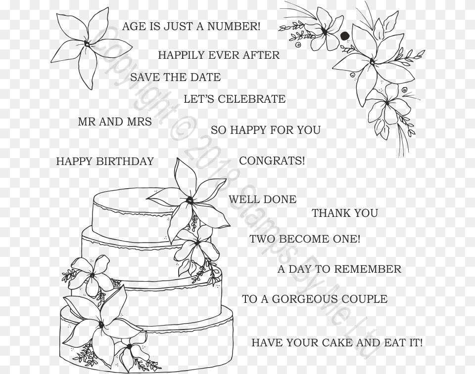 Line Art, Cake, Dessert, Food, Wedding Free Transparent Png