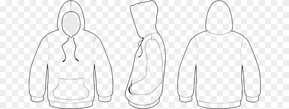 Line Art, Clothing, Hood, Hoodie, Knitwear Png Image