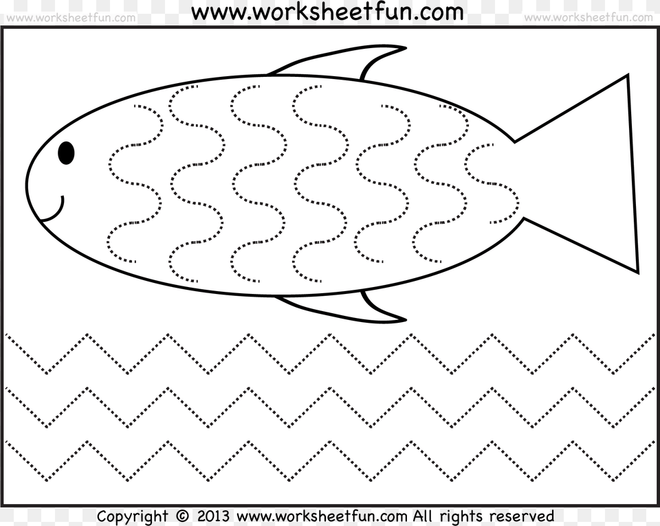 Line Art, Animal, Sea Life, Stencil, Fish Png Image