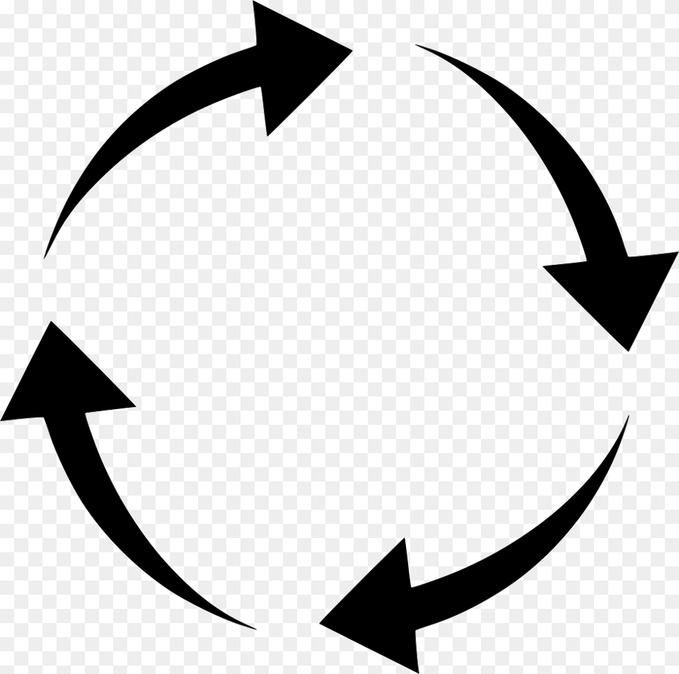 Line Art Arrow Circle Icon, Stencil, Recycling Symbol, Symbol, Bow Png Image
