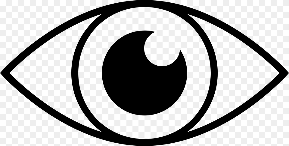 Line Art Drawing Eye Computer Icons Visual Perception Black And White Simple Eye, Gray Free Transparent Png