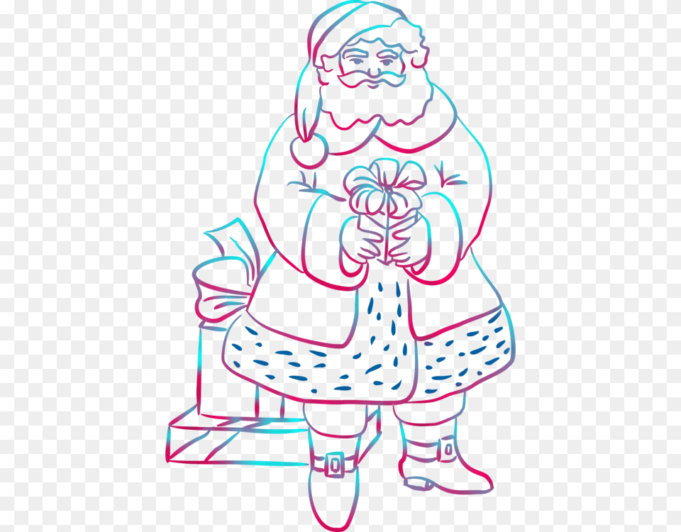 Line Art Drawing Santa Claus Coloring Book Drawing, Baby, Person, Dancing, Leisure Activities Free Transparent Png