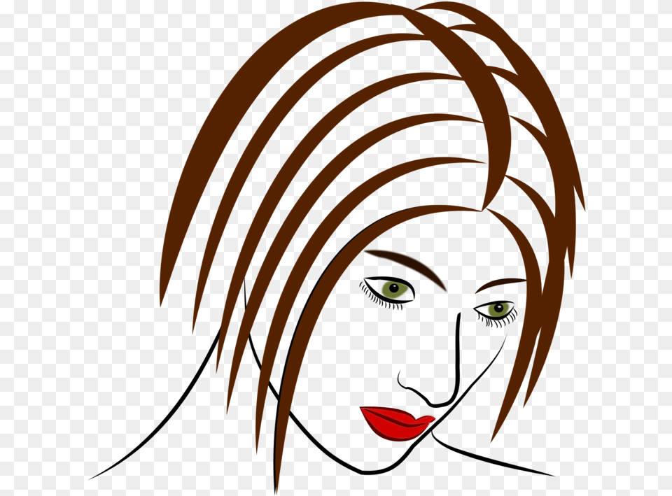 Line Art Eye Woman Cartoon Face Illustration, Head, Person, Photography, Portrait Free Png