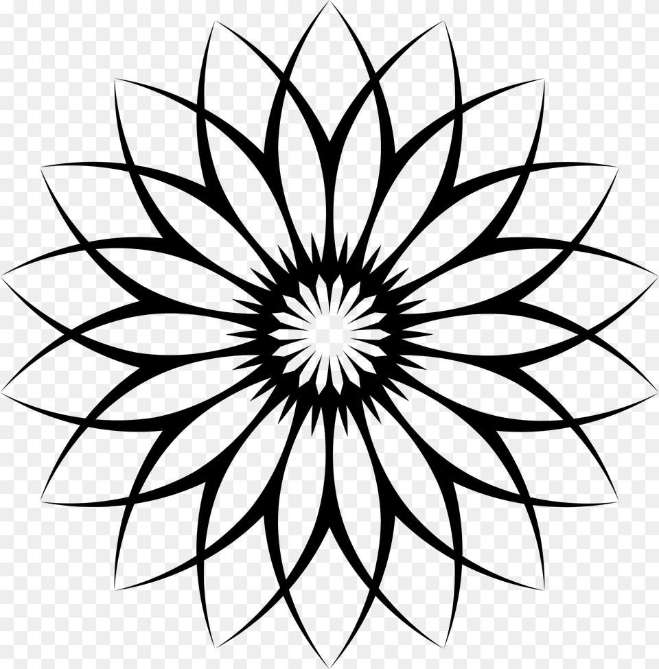 Line Art Flower Design Desktop Backgrounds, Gray Free Transparent Png