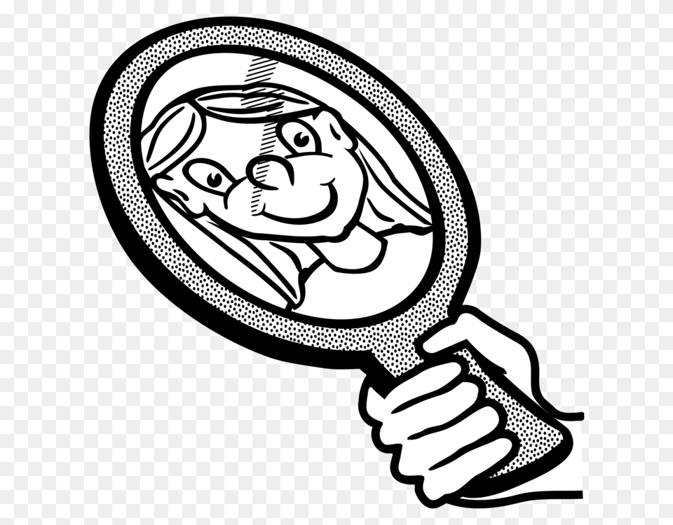 Line Art Mirror Drawing Reflection Computer Icons, Racket, Face, Head, Magnifying Png