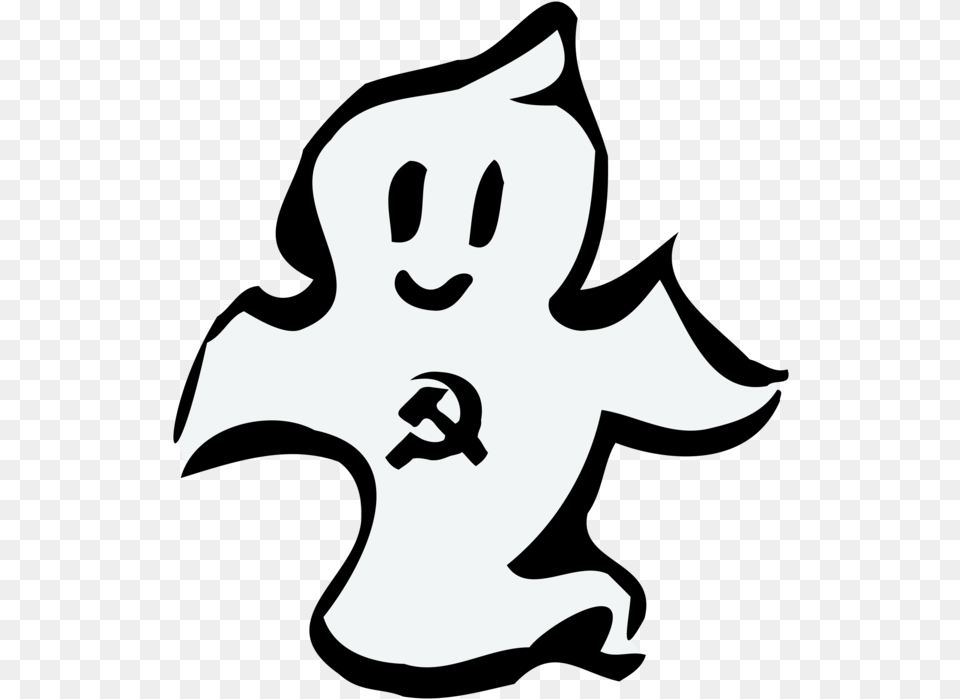 Line Art Silhouette Monochrome Ghost, Stencil, Baby, Person, Symbol Free Png Download