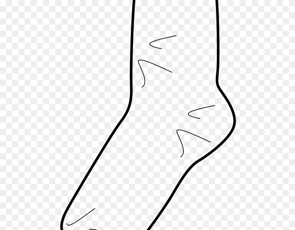 Line Art Thumb Sock Drawing, Gray Free Png
