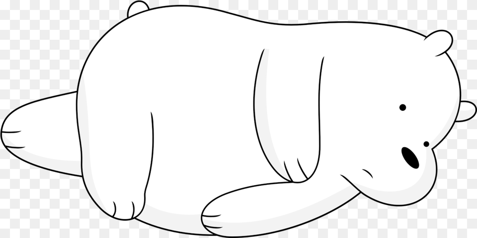 Line Art Tired Ice Bear We Bare Bears, Animal, Mammal, Fish, Sea Life Free Png Download