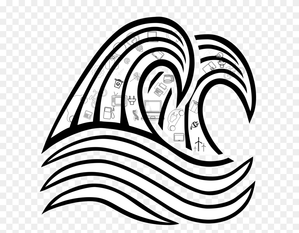 Line Art Wind Wave Drawing Breaking Wave, Logo, Aircraft, Airplane, Transportation Free Png