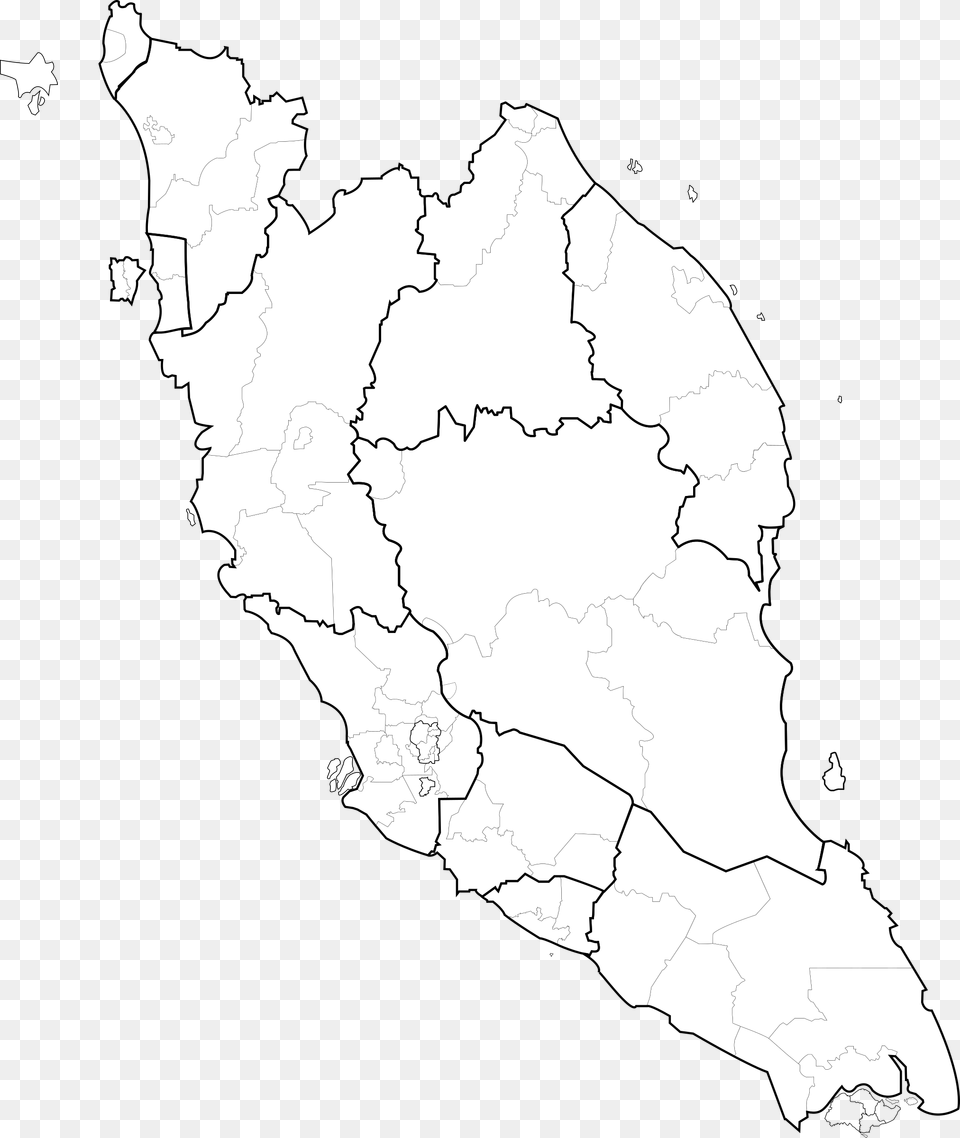 Line Artanglearea Outline Peninsular Malaysia Map, Chart, Plot, Atlas, Diagram Free Png