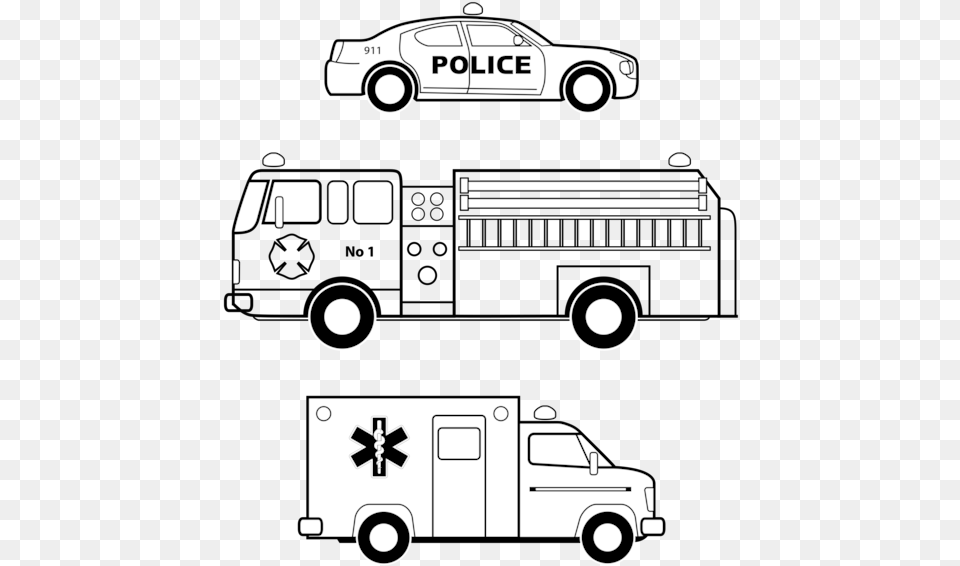 Line Artanglecompact Car Clipart Royalty Svg Emergency Vehicles Coloring, Transportation, Vehicle, Machine, Wheel Free Png Download