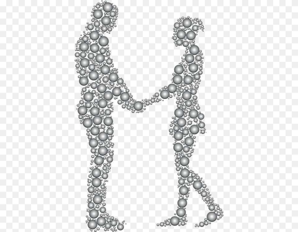 Line Artartchain Couple Silhouette Holding Hands, Accessories, Jewelry, Necklace, Earring Free Png Download