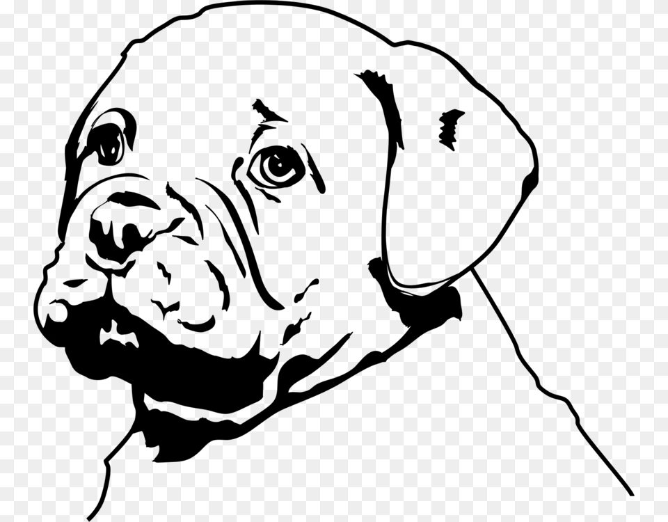 Line Artcarnivoreguard Dog Olde English Bulldogge, Gray Free Png Download